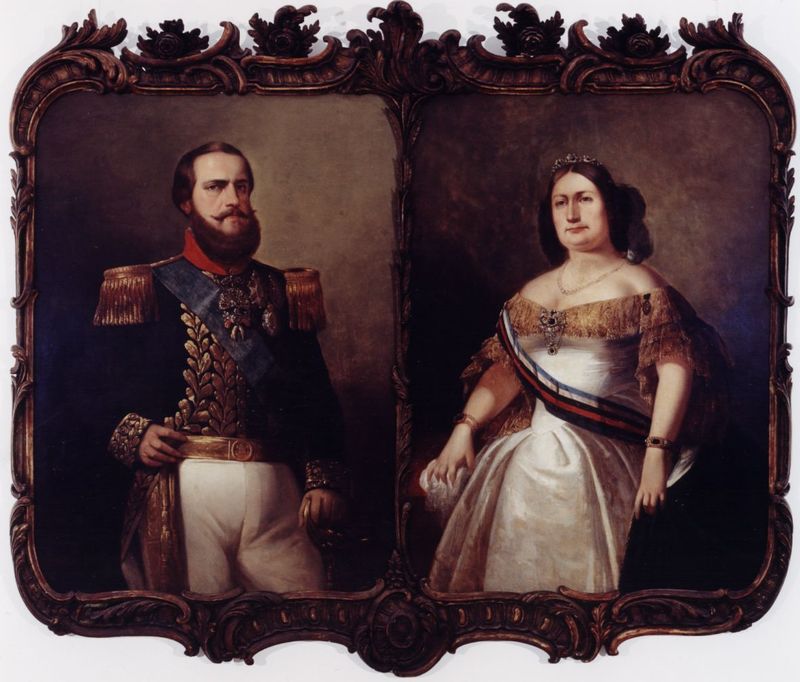 Imperador D.Pedro II e Imperatriz Tereza Cristina Autor: François René Moraux Crédito: Márcio Assis – Cerne Sistemas